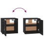 Wall cabinets 2 pcs solid black pine wood 31.5x30x30 cm by vidaXL, Shelves and shelves - Ref: Foro24-818364, Price: 73,27 €, ...