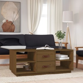 Mesa de centro madera maciza de pino marrón miel 100x50x41 cm de vidaXL, Mesas de centro - Ref: Foro24-818273, Precio: 95,99 ...