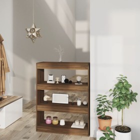 Oak brown plywood shelf 80x30x103 cm by vidaXL, Bookcases and shelves - Ref: Foro24-813619, Price: 56,99 €, Discount: %