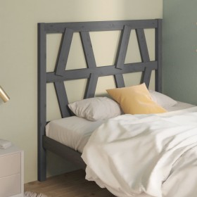 Solid gray pine wood bed headboard 106x4x100 cm by vidaXL, Headboards and footboards - Ref: Foro24-818607, Price: 35,99 €, Di...