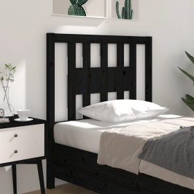 Cabecero madera maciza de pino negro 96x4x100 cm de vidaXL, Cabeceros y pies de cama - Ref: Foro24-818654, Precio: 24,99 €, D...