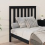 Solid black pine wood bed headboard 96x6x101 cm by vidaXL, Headboards and footboards - Ref: Foro24-818504, Price: 28,07 €, Di...