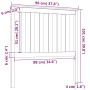 Bettkopfteil aus massivem schwarzem Kiefernholz, 96 x 6 x 101 cm von vidaXL, Kopf- und Fußteile - Ref: Foro24-818504, Preis: ...