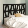 Solid black pine wood bed headboard 141x4x100 cm by vidaXL, Headboards and footboards - Ref: Foro24-818619, Price: 56,17 €, D...