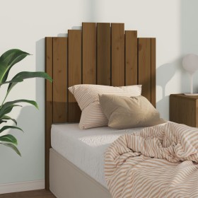 Solid pine wood bed headboard honey brown 81x4x110 cm by vidaXL, Headboards and footboards - Ref: Foro24-818448, Price: 48,99...