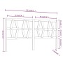 Bettkopfteil aus massivem Kiefernholz in Honigbraun, 206 x 4 x 100 cm von vidaXL, Kopf- und Fußteile - Ref: Foro24-818643, Pr...