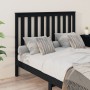 Cabecero de cama madera maciza de pino negro 146x6x101 cm de vidaXL, Cabeceros y pies de cama - Ref: Foro24-818524, Precio: 4...