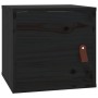 Hängeschrank aus massivem Kiefernholz schwarz 31,5x30x30 cm von vidaXL, Regale und Regale - Ref: Foro24-818363, Preis: 36,93 ...