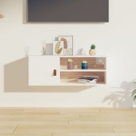 Solid white pine wood wall cabinet 80x30x30 cm by vidaXL, Shelves and shelves - Ref: Foro24-818387, Price: 76,17 €, Discount: %