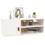 Solid white pine wood wall cabinet 80x30x30 cm by vidaXL, Shelves and shelves - Ref: Foro24-818387, Price: 71,34 €, Discount: %