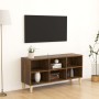 Mueble de TV patas de madera maciza marrón roble 103,5x30x50 cm de vidaXL, Muebles TV - Ref: Foro24-813154, Precio: 52,74 €, ...