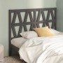 Solid gray pine wood bed headboard 156x4x100 cm by vidaXL, Headboards and footboards - Ref: Foro24-818627, Price: 54,99 €, Di...