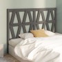 Solid gray pine wood bed headboard 156x4x100 cm by vidaXL, Headboards and footboards - Ref: Foro24-818627, Price: 54,99 €, Di...