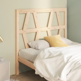 Solid pine wood bed headboard 81x4x100 cm by vidaXL, Headboards and footboards - Ref: Foro24-818595, Price: 28,53 €, Discount: %