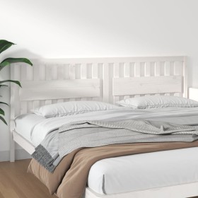 Solid white pine wood bed headboard 205.5x4x100 cm by vidaXL, Headboards and footboards - Ref: Foro24-818591, Price: 72,99 €,...