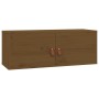 Honey brown solid pine wood wall cabinet 80x30x30 cm by vidaXL, Shelves and shelves - Ref: Foro24-818381, Price: 81,30 €, Dis...