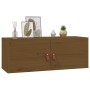 Honey brown solid pine wood wall cabinet 80x30x30 cm by vidaXL, Shelves and shelves - Ref: Foro24-818381, Price: 81,30 €, Dis...