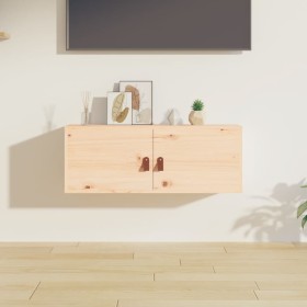 Solid pine wood wall cabinet 80x30x30 cm by vidaXL, Shelves and shelves - Ref: Foro24-818375, Price: 70,97 €, Discount: %