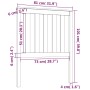 Bettkopfteil aus massivem Kiefernholz, 81 x 6 x 101 cm von vidaXL, Kopf- und Fußteile - Ref: Foro24-818495, Preis: 37,13 €, R...