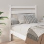 Solid white pine wood bed headboard 81x4x100 cm by vidaXL, Headboards and footboards - Ref: Foro24-818396, Price: 38,99 €, Di...