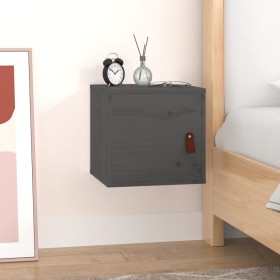 Gray solid pine wood wall cabinet 31.5x30x30 cm by vidaXL, Shelves and shelves - Ref: Foro24-818359, Price: 36,99 €, Discount: %