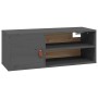 Wall cabinets 2 pcs solid gray pine wood 80x30x30 cm by vidaXL, Shelves and shelves - Ref: Foro24-818390, Price: 80,19 €, Dis...