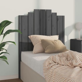 Solid gray pine wood bed headboard 81x4x110 cm by vidaXL, Headboards and footboards - Ref: Foro24-818447, Price: 50,99 €, Dis...