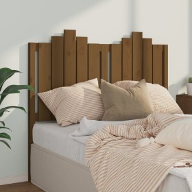 Honey brown solid pine wood bed headboard 126x4x110 cm by vidaXL, Headboards and footboards - Ref: Foro24-818463, Price: 37,8...