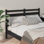 Solid black pine wood bed headboard 156x4x100 cm by vidaXL, Headboards and footboards - Ref: Foro24-818429, Price: 48,21 €, D...