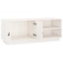 Solid white pine wood TV cabinet 105x34x40 cm by vidaXL, TV Furniture - Ref: Foro24-818221, Price: 71,99 €, Discount: %