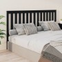 Solid black pine wood bed headboard 186x6x101 cm by vidaXL, Headboards and footboards - Ref: Foro24-818539, Price: 53,13 €, D...