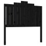 Solid black pine wood bed headboard 106x4x110 cm by vidaXL, Headboards and footboards - Ref: Foro24-818459, Price: 37,79 €, D...