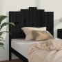 Solid black pine wood bed headboard 106x4x110 cm by vidaXL, Headboards and footboards - Ref: Foro24-818459, Price: 37,79 €, D...