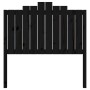 Solid black pine wood bed headboard 106x4x110 cm by vidaXL, Headboards and footboards - Ref: Foro24-818459, Price: 37,79 €, D...