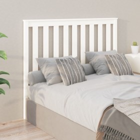 Solid white pine wood bed headboard 126x6x101 cm by vidaXL, Headboards and footboards - Ref: Foro24-818511, Price: 45,99 €, D...