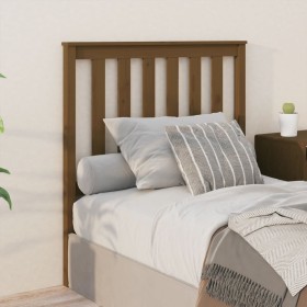 Honey brown solid pine wood bed headboard 96x6x101 cm by vidaXL, Headboards and footboards - Ref: Foro24-818503, Price: 36,99...