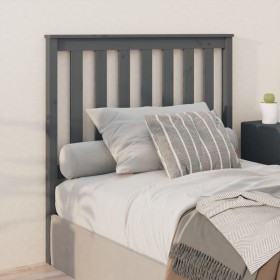 Solid gray pine wood bed headboard 106x6x101 cm by vidaXL, Headboards and footboards - Ref: Foro24-818507, Price: 46,99 €, Di...