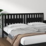 Solid black pine wood bed headboard 205.5x4x100 cm by vidaXL, Headboards and footboards - Ref: Foro24-818594, Price: 52,42 €,...