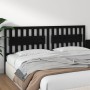 Solid black pine wood bed headboard 205.5x4x100 cm by vidaXL, Headboards and footboards - Ref: Foro24-818594, Price: 52,42 €,...