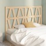 Solid pine wood bed headboard 126x4x100 cm by vidaXL, Headboards and footboards - Ref: Foro24-818610, Price: 42,94 €, Discoun...