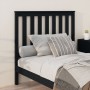 Cabecero de cama madera maciza de pino negro 106x6x101 cm de vidaXL, Cabeceros y pies de cama - Ref: Foro24-818509, Precio: 4...