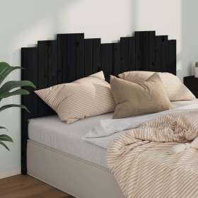 Solid black pine wood bed headboard 186x4x110 cm by vidaXL, Headboards and footboards - Ref: Foro24-818489, Price: 73,99 €, D...