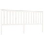 Solid white pine wood bed headboard 206x6x101 cm by vidaXL, Headboards and footboards - Ref: Foro24-818541, Price: 58,99 €, D...