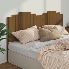 Honey brown solid pine wood bed headboard 206x4x110 cm by vidaXL, Headboards and footboards - Ref: Foro24-818493, Price: 84,4...