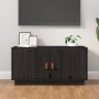 Solid black pine wood TV cabinet 80x34x40 cm by vidaXL, TV Furniture - Ref: Foro24-818234, Price: 56,65 €, Discount: %