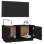 Massiver TV-Schrank aus schwarzem Kiefernholz, 80 x 34 x 40 cm von vidaXL, TV-Möbel - Ref: Foro24-818234, Preis: 56,65 €, Rab...