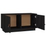 Solid black pine wood TV cabinet 80x34x40 cm by vidaXL, TV Furniture - Ref: Foro24-818234, Price: 56,65 €, Discount: %