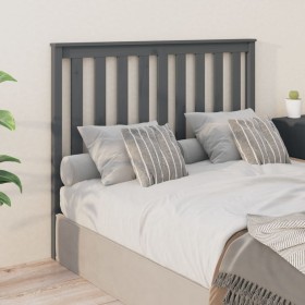 Solid gray pine wood bed headboard 141x6x101 cm by vidaXL, Headboards and footboards - Ref: Foro24-818517, Price: 54,99 €, Di...