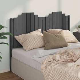 Solid gray pine wood bed headboard 156x4x110 cm by vidaXL, Headboards and footboards - Ref: Foro24-818477, Price: 74,99 €, Di...