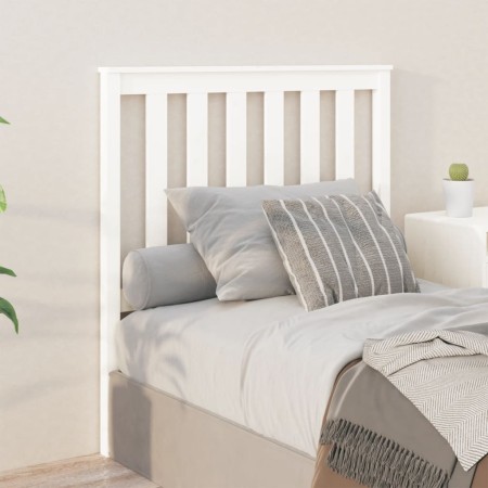 Solid white pine wood bed headboard 96x6x101 cm by vidaXL, Headboards and footboards - Ref: Foro24-818501, Price: 49,36 €, Di...